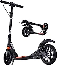 Honelevo Scooters For Adults - With Double Shock Absorption System, Disc Brakes, 3 Height Adjustable, Support 100kg Weight, Suitable For Teenagers And Children Over 8 Years Old.black color