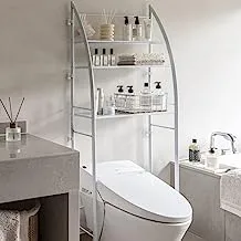 Fit Right 3-Shelf Bathroom Organizer Over The Toilet Storage, Shelf Toilet, 27”L x 10”W 66”H (White)