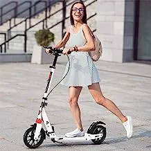 COOLBABY Adult Scooter with Dual Suspension Hight-Adjustable Urban Scooter Folding Kick Scooter With Big Wheels For Teens Kids Age 12 Up