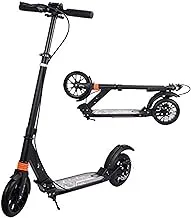 Adult Scooter With Big Wheel, Adjustable KickScooter, Folding Scooter For Teenagers Age 12 Above (None Electric) (Black)