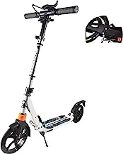 COOLBABY Foldable Adult Scooter, Hight-Adjustable Urban Scooter Folding Kick Scooter with Big Wheels for Teens Kids Age 13 Up