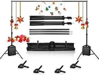 H&S SH Heavy Duty Background Stand 2x2M Backdrop Support System Kit with Carry Bag for Photography Photo Video Studio Photography Studio1