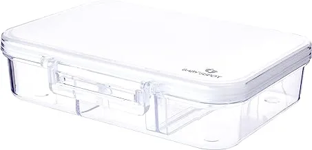 صندوق غداء سادة من بيبي سبوت، أبيض/شفاف