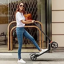 COOLBABY Adult Scooter with Dual Suspension, Hight-Adjustable Urban Scooter | Folding Kick Scooter with Big Wheels for Teens Kids Age 12 Up (disc brake)