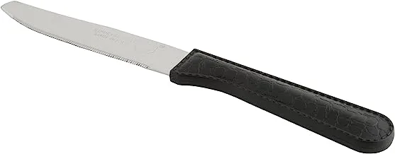 Al Saif Deluxe Stainless Steel Fruit Knife with Handle, 1 mm Thickness, Black