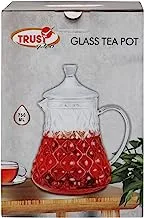 إبريق شاي زجاجي من تراست برو، 750 مل، شفاف