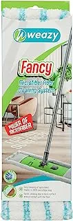 Weazy Fancy Homme Microfiber Floor Cleaning System, One Size, Grey/Green/White