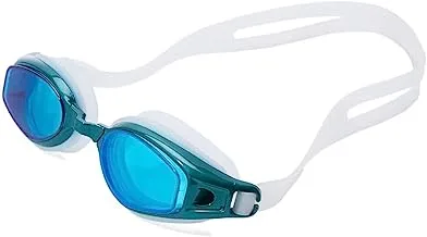 TA Sports 2100AF Antifog Swimming Goggle, White/Blue