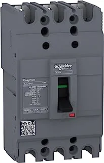 Schneider Electric 100A EasyPact MG EZC100F 10kA 3P/3T Circuit Breaker, Grey