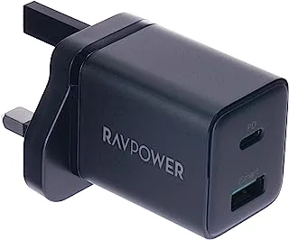Ravpower RP-PC168 PD Pioneer 20W 2-Port Wall Charger Black, USB