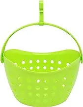 Weazy Oval Plastic Pegs Basket, One Size, Green