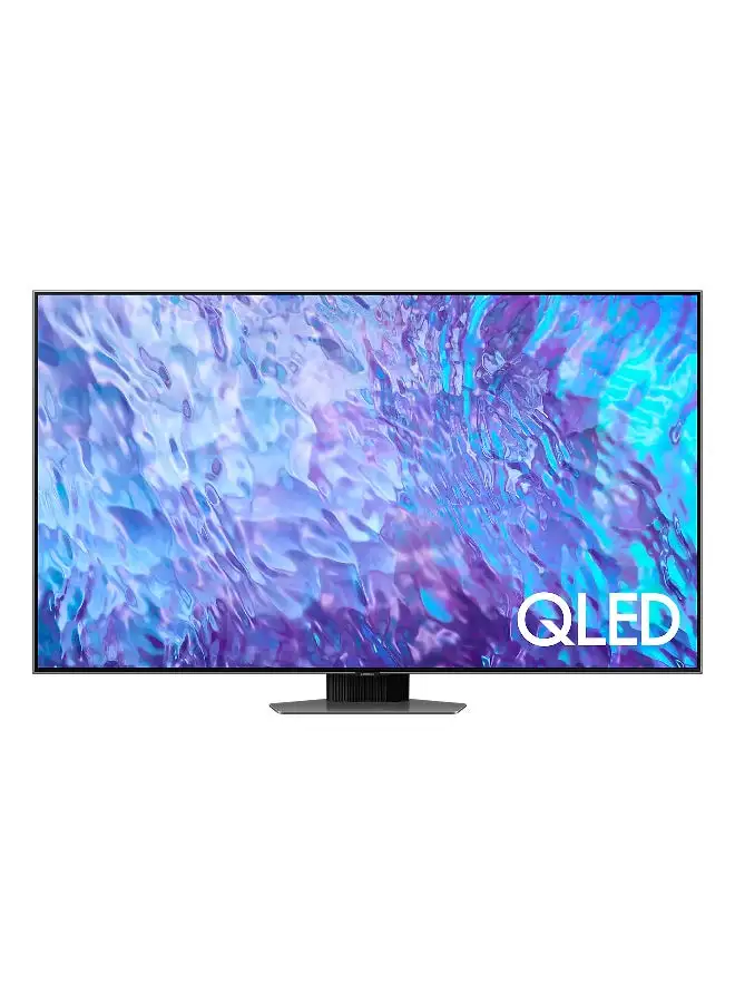 Samsung 75 Inch  Smart TV, QLED, Carbon Silver, 2023, Neural Quantum Processor 4K, Smart Hub, Quantum HDR+ And Native 120HZ Refresh Rate QA75Q80CAUXSA Black