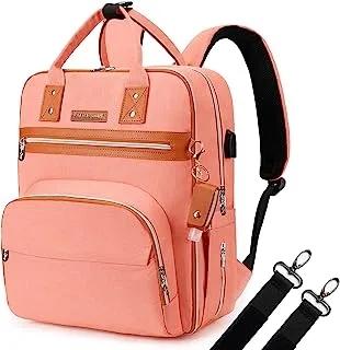 Little Story 2in1 Diaper Bag w/Sanitizer Bottle keychain & Stroller Hooks - Pink