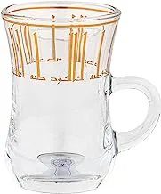 Al Saif Jood Tea Glass cup 6pcs Set,Colour: Clear