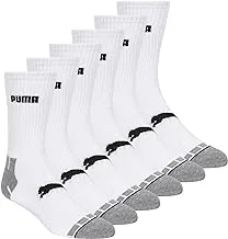 PUMA mens 6 Pack Crew Socks