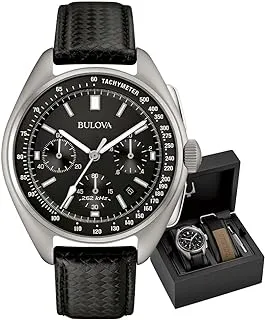 Bulova Men's Leather Strap Moon Watch