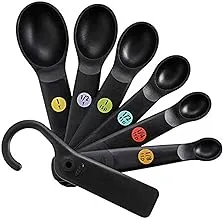 OXO Good Grips 7 Piece Plastic Measuring Spoons, Black