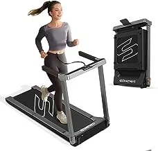 Sparnod Fitness STH-3090 Motorized Under Desk Walking Pad Treadmill for Home Use - 5.5 HP Peak, 180° Folding, Preinstalled, App Control, Store under Bed/Sofa, 110 kg User Weight