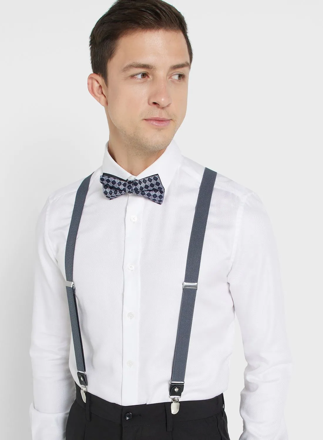 Robert Wood Bow Tie & Suspenders Set