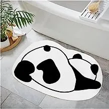 hihomey cat Cartoon shape Super absorbent soft non-slip quick drying floor Bath Mat White/Black, MT-32-3