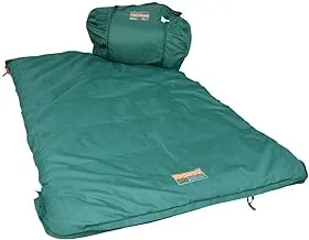 Kadi Outdoor Four Seasons Sleeping Bag with Pillow for two persons - Thicker Keep Warm - Size: 240 x 150cm - Weight: 12kg - Green