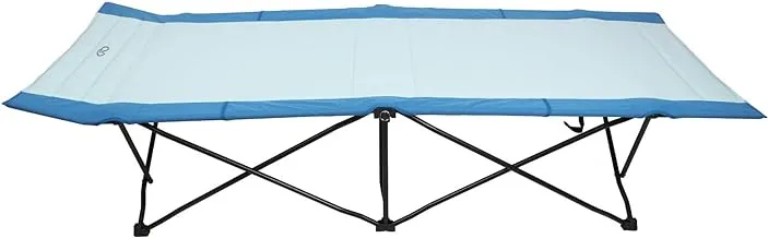 Kadi Outdoor Camping Cot - Extra Wide Travel Sleeping Bed, Portable Lounge Chair Lightweight Compact Tent Cots for Beach BBQ - Blue