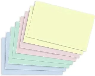 MARKQ Blank Colored Flash Cards 100-Pieces, 4 Inch x 6 Inch Size