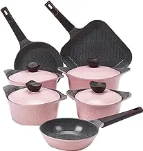 Neoflam Aeni Granite Cookware, Pink 11 Pieces 117367