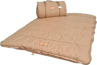 Kadi Outdoor Summan Sleeping Bag with Pillow for two persons, Thicker Keep Warm - Size: 240 x 180cm, Weight: 14kg, Great for Outdoor Camping - Brown