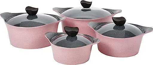 Neoflam Aeni Granite Cookware Set, Pink 8 Pieces 117363