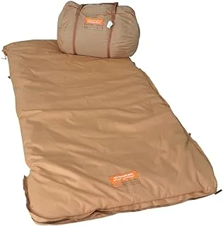Kadi Outdoor AlRimal Tanzanian Sleeping Bag with Pillow - Thicker Insulation for Warmth - Size: 220 x 120cm - Ideal for Camping, Backpacking & Hiking - Brown