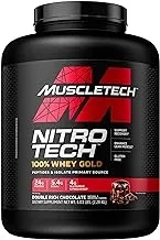 Muscletech, Nitro Tech, 100% Whey Gold, Whey Protein Powder, Double Rich Chocolate, 5.03 lbs (2.28 kg)