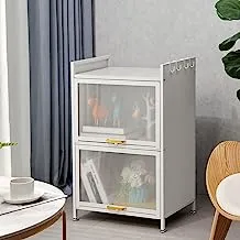 Generic Iron Cabinet 2 layers White| Closet Storage|Shoe Organizers|Storage Shelf|Racks Shelves & Drawers|Standing Shelf Units|Kitchen Organization