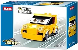 Sluban Power Bricks Series - Yellow Car Building Blocks 46 PCS - For Age 6+ Years Old