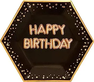 Neviti Glitz & Glamour Black Gold Plate - Large Happy Birthday Black/Gold 27 x 0.5 774397
