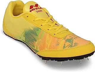 Nivia Zion-1 Running Spikes Shoes-Yellow - 11 UK