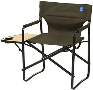 Alsafi-EST-Heavy Duty كرسي حديقة قابل للطي مع طاولة جانبية - للرحلات والتخييم والأنشطة الخارجية