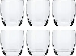 مجموعة الأكمام الزجاجية من نادر أوكا روكس - 6 قطع، سعة 330 مل - أواني زجاجية عالية الجودة