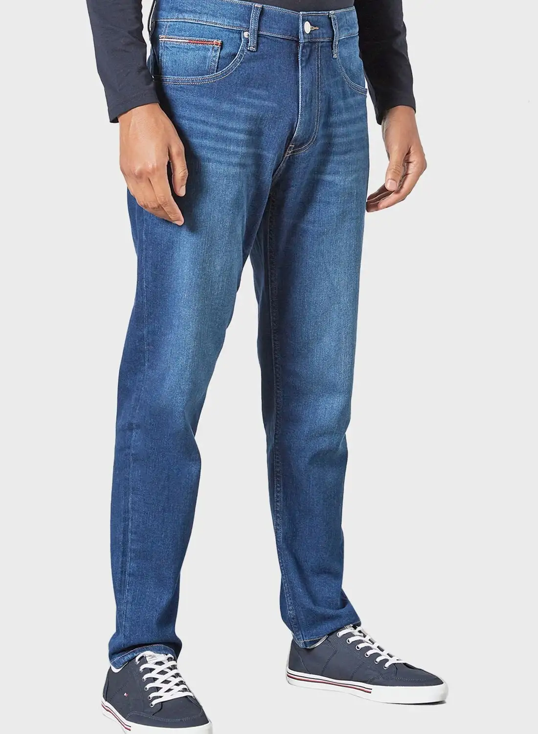 TOMMY JEANS Mid Wash Tapered Fit Jeans