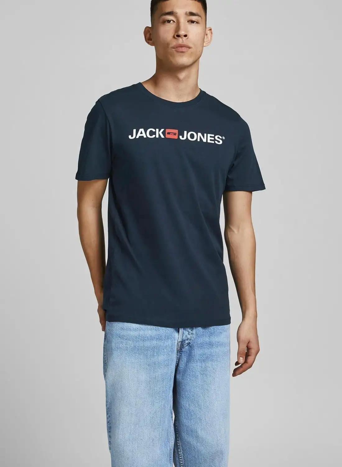 JACK & JONES Logo Slim Fit Crew Neck T-Shirt