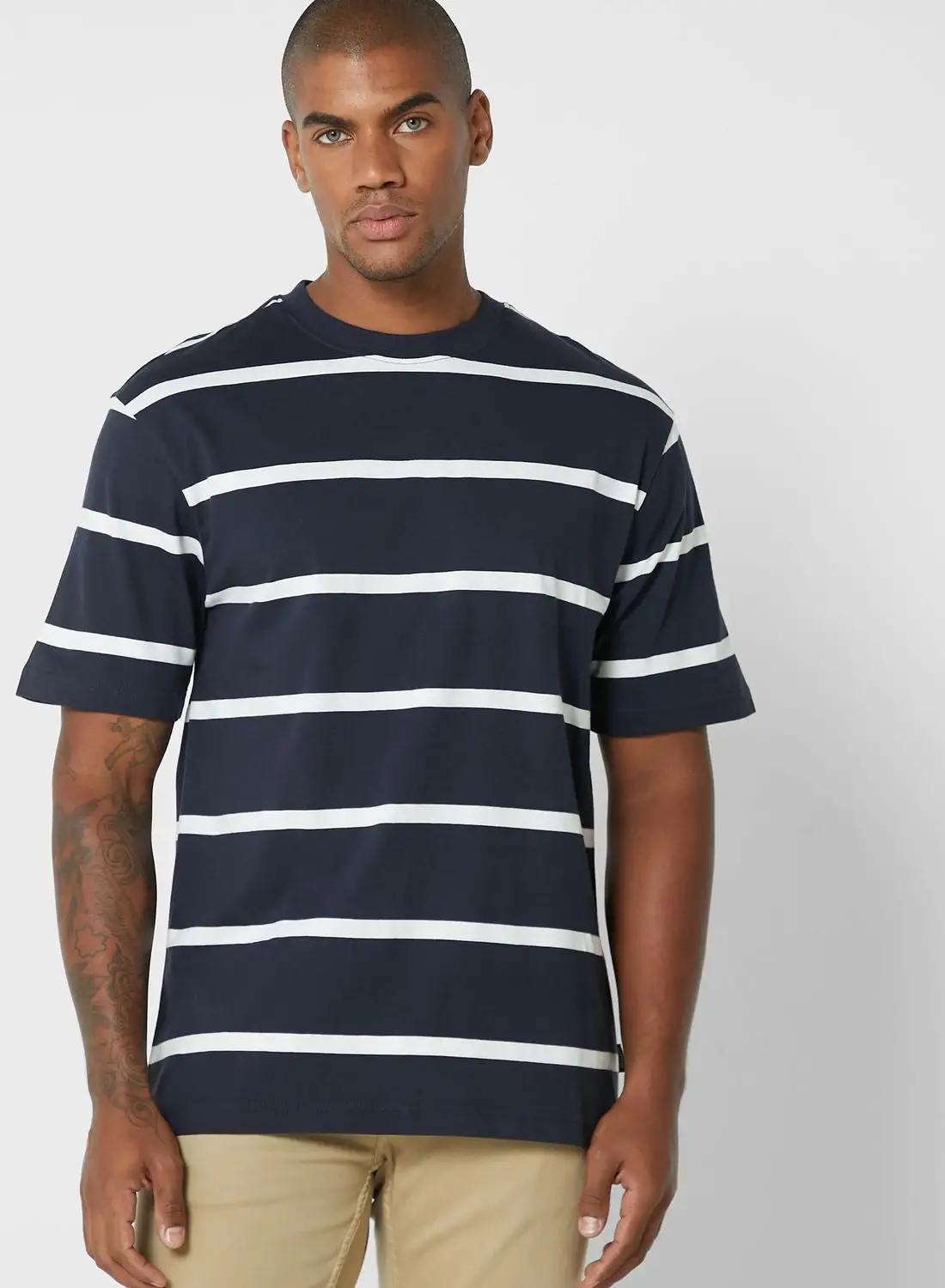 Only & Sons Striped Crew Neck T-Shirt