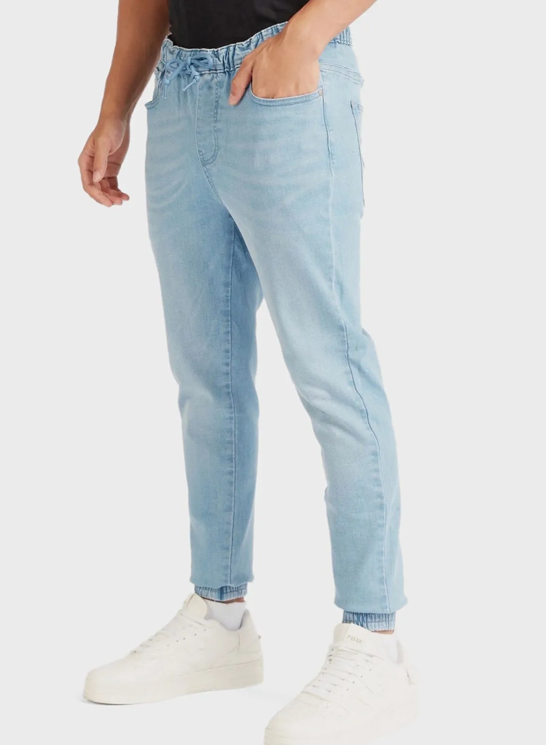 Lee Cooper Light Wash Relaxed Fit Jogg Jeans