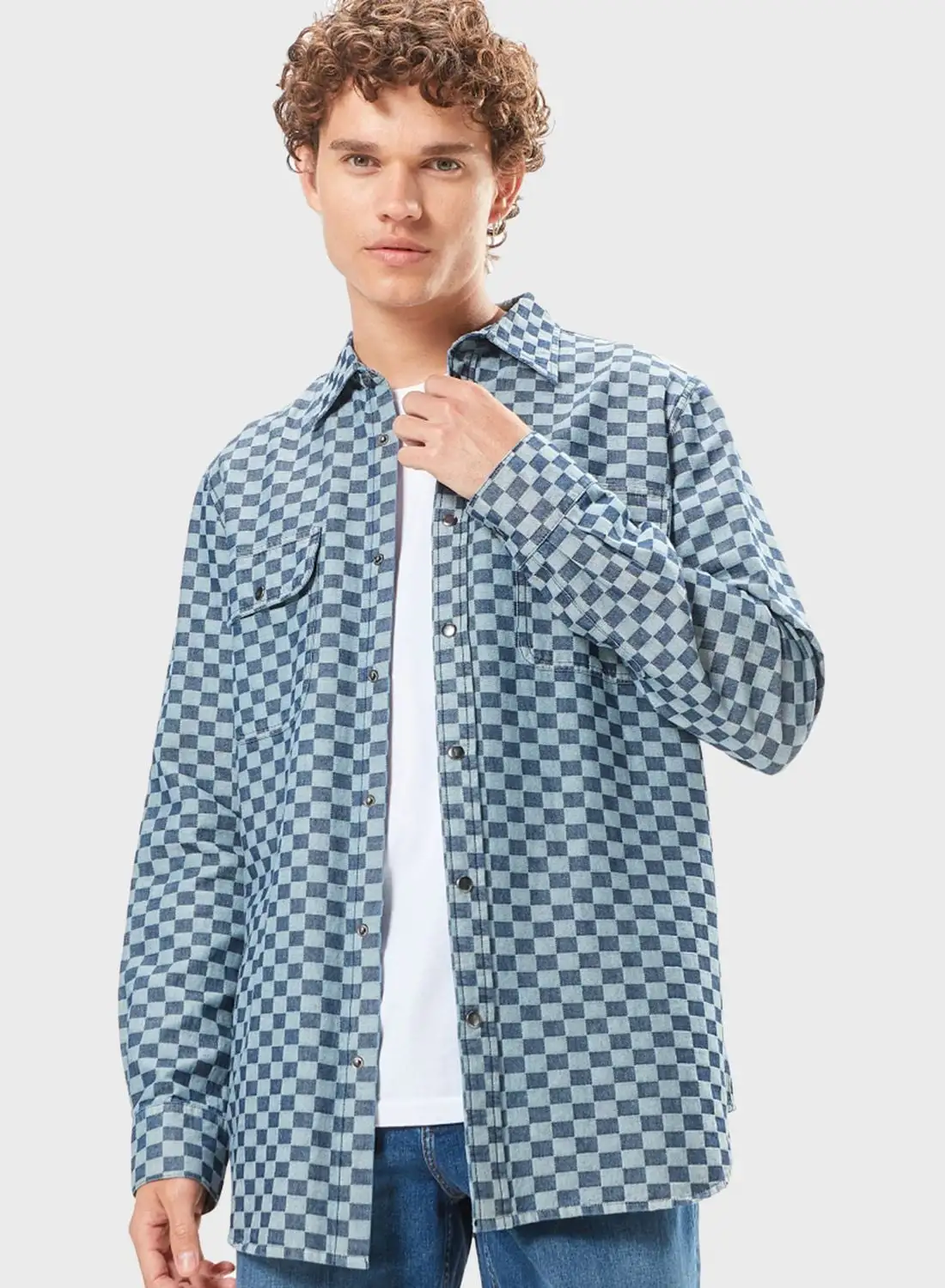 Lee Cooper Checked Relaxed Fit Shirt