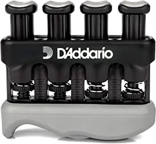 جهاز تمارين اليد D'Addario Varigrip - تحسين المهارة والقوة في الأصابع واليدين والساعدين - ضبط التوتر لكل إصبع - تساعد الأوتار المحاكية على تطوير النسيج - تكييف مريح