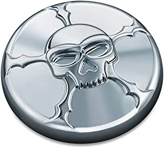 Kuryakyn 7358 Zombie Skull Vented Fuel Tank/Gas Cap with Right-Hand Threads for 1982-2019 Harley-Davidson Motorcycles with Screw Tanks, Chrome