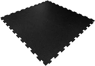 TA Sport Interlocking Rubber Tile, 100 cm x 50 cm x 16 mm Size, Black