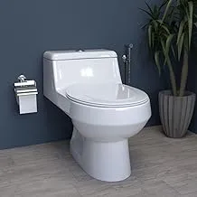 Saudi Ceramics Tobaz Water Closets Complete Toilet Seat, White