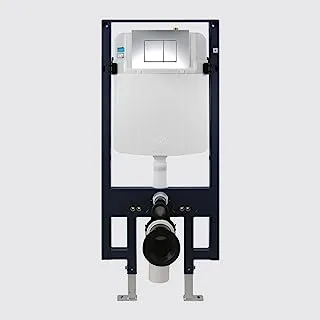 Saudi Ceramics Concealed Cistern with Cover Plate Dual Flushing Mechanism, White