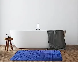 سجادة حمام سيراميك سعودي، عرض 80 سم × ارتفاع 50 سم، أزرق