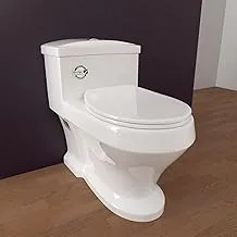 مقعد المرحاض المخصص لذوي الاحتياجات الخاصة من السيراميك السعودي، أبيض